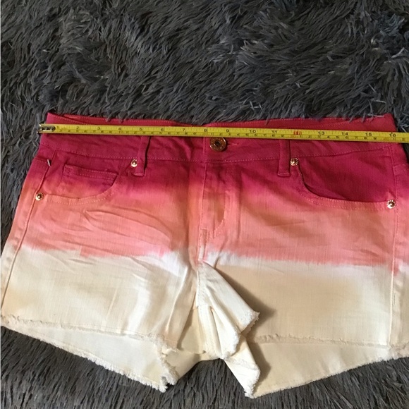 NWOT TinselTown Ladies Pink Ombré Shorts Sz 9 - Picture 4 of 5